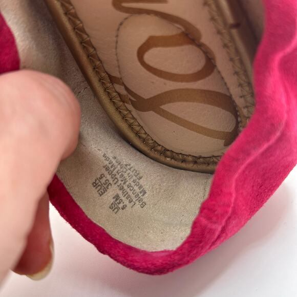 Sam Edelman Fritz Women's Size 5.5 M Pink Suede Leather Ballet Flats Shoes - Picture 4 of 11